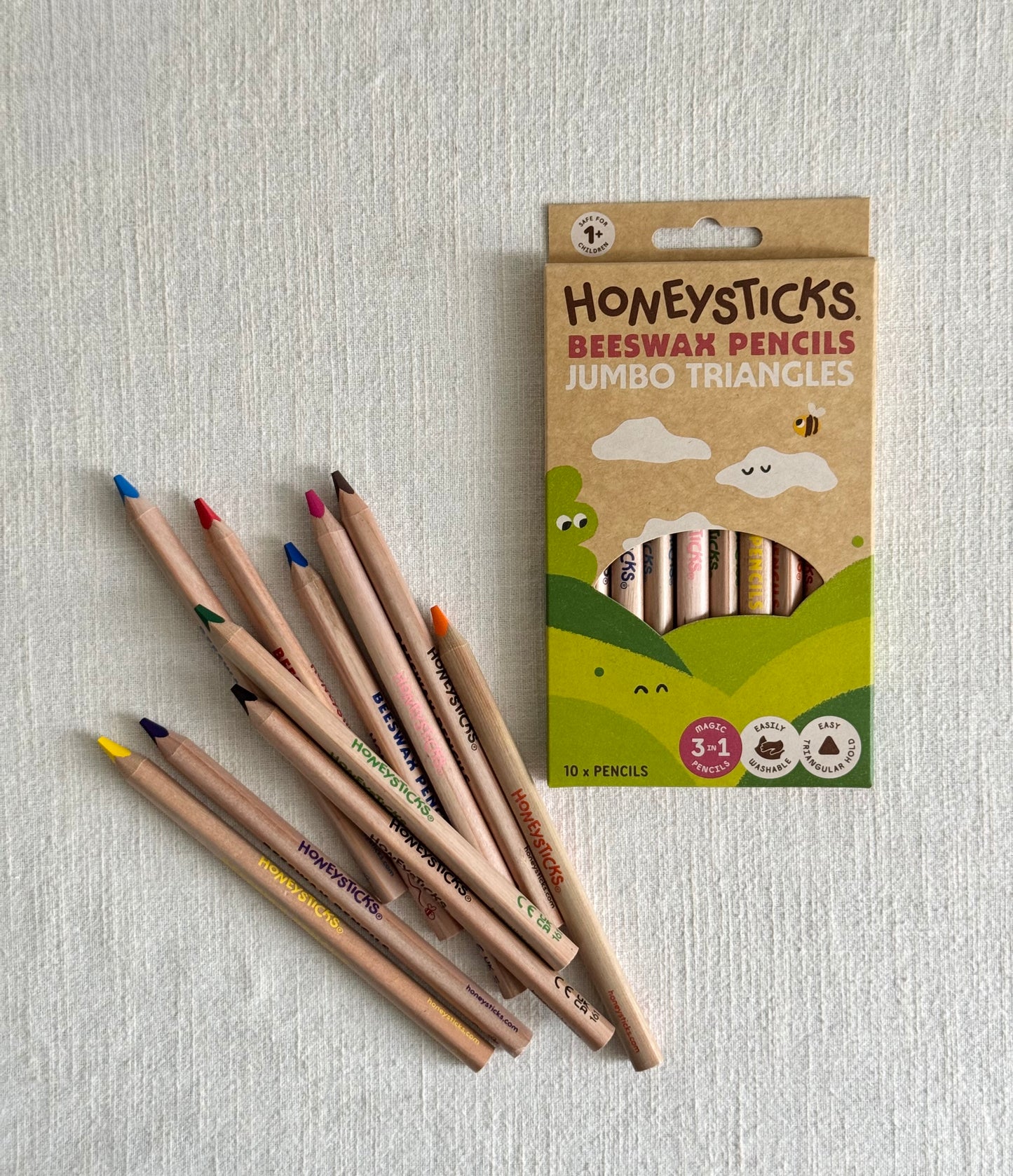 Magic 3-in-1 Beeswax Pencils Jumbo Triangles 10pk