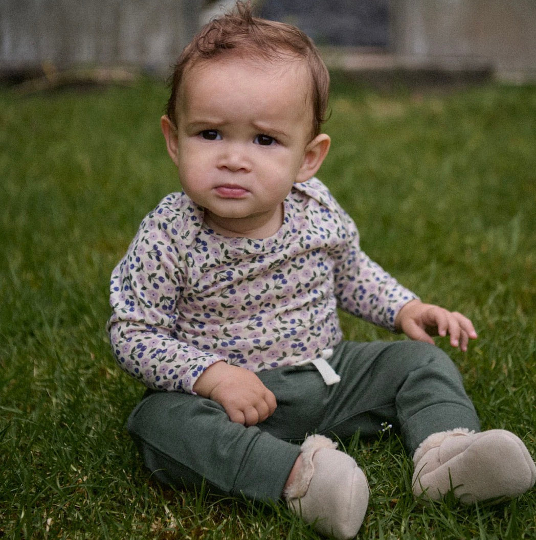 Merino Long sleeve Bodysuit / Briarwood Lilac - Naturebaby
