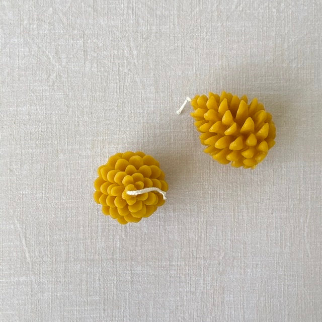 Beeswax Pine Cone Candle