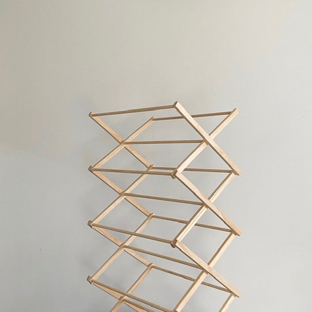 Folding Wooden Clothes Dryer + Top Rack