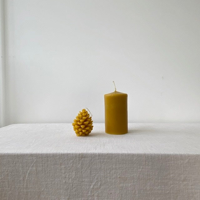 Beeswax Pine Cone Candle