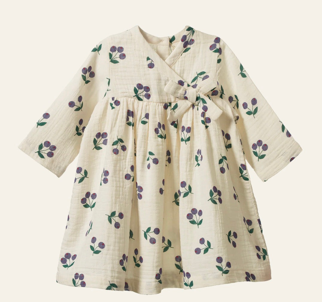 SALE was $74.95 - Mabel Dress / Winter Berry Natural Print - Naturebaby