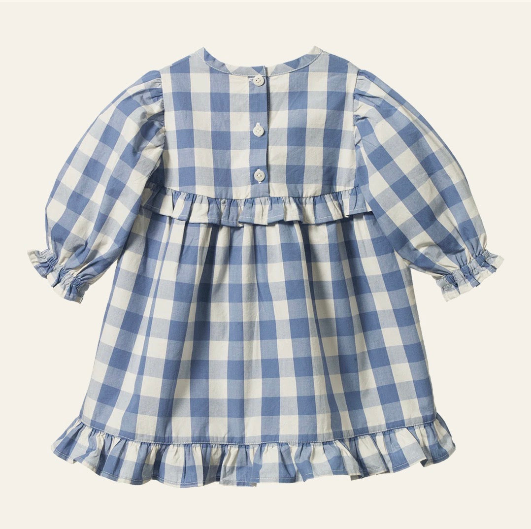 SALE was $74.95 - Nora Dress / Bluebelle Check - Naturebaby