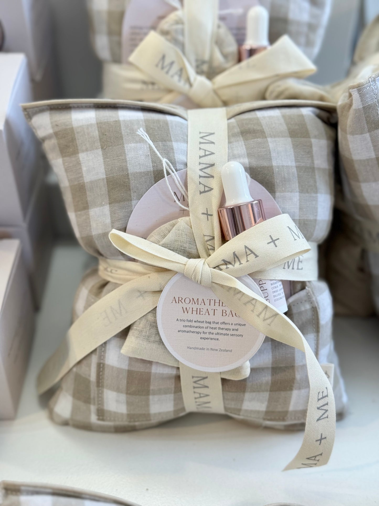 Sleep support | Botanical Wheat Bag sets | Sage Gingham