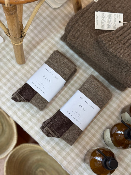 Wyld / Wool + Merino + Possum socks / Unisex