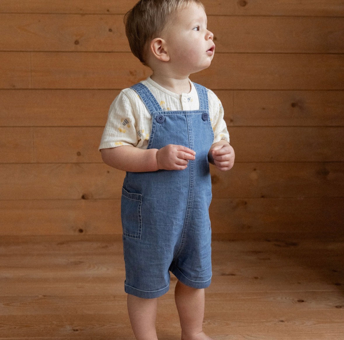 Tucker Short Overalls Chambray