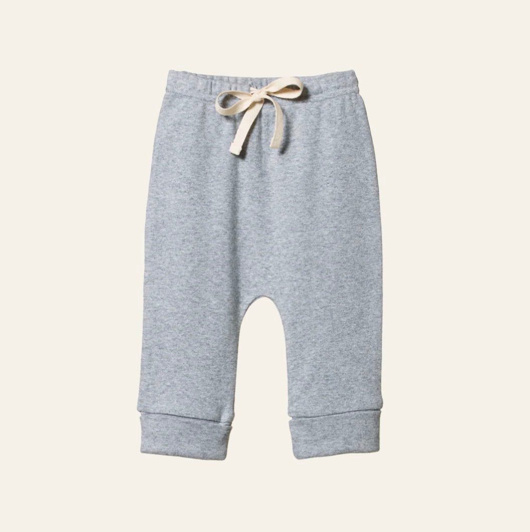 Cotton Drawstring Pants / Marl - Naturebaby