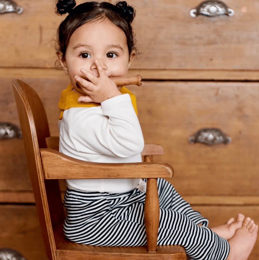 Cotton Drawstring Pants / Navy Stripe - Naturebaby