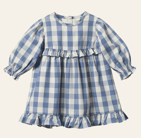 Nora Dress / Bluebelle Check - Naturebaby