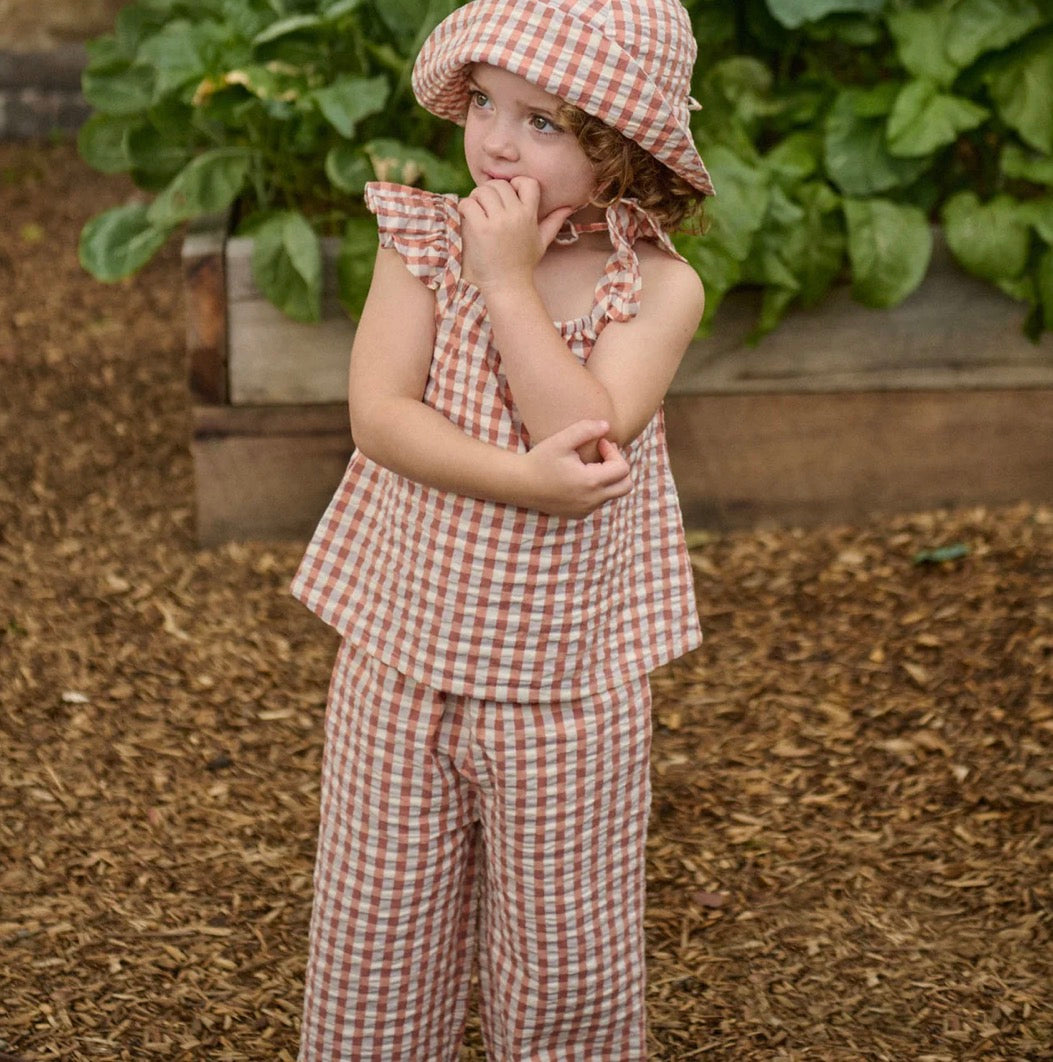 Pippin Pants Dandelion Gingham Nature Baby