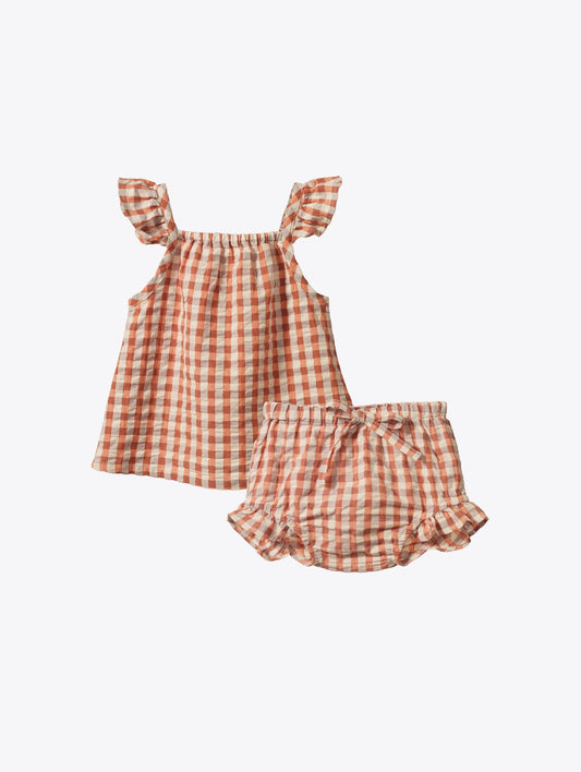 Petal Set dandelion Gingham