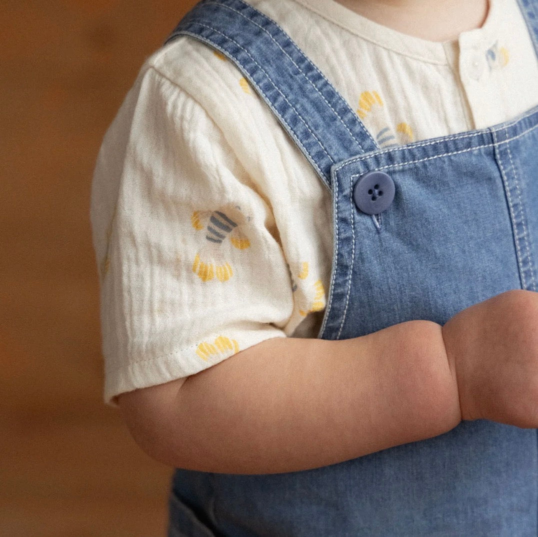 Tucker Short Overalls Chambray