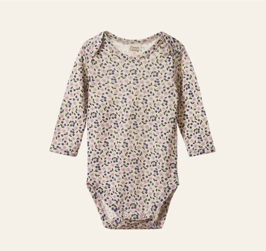 Merino Long sleeve Bodysuit / Briarwood Lilac - Naturebaby