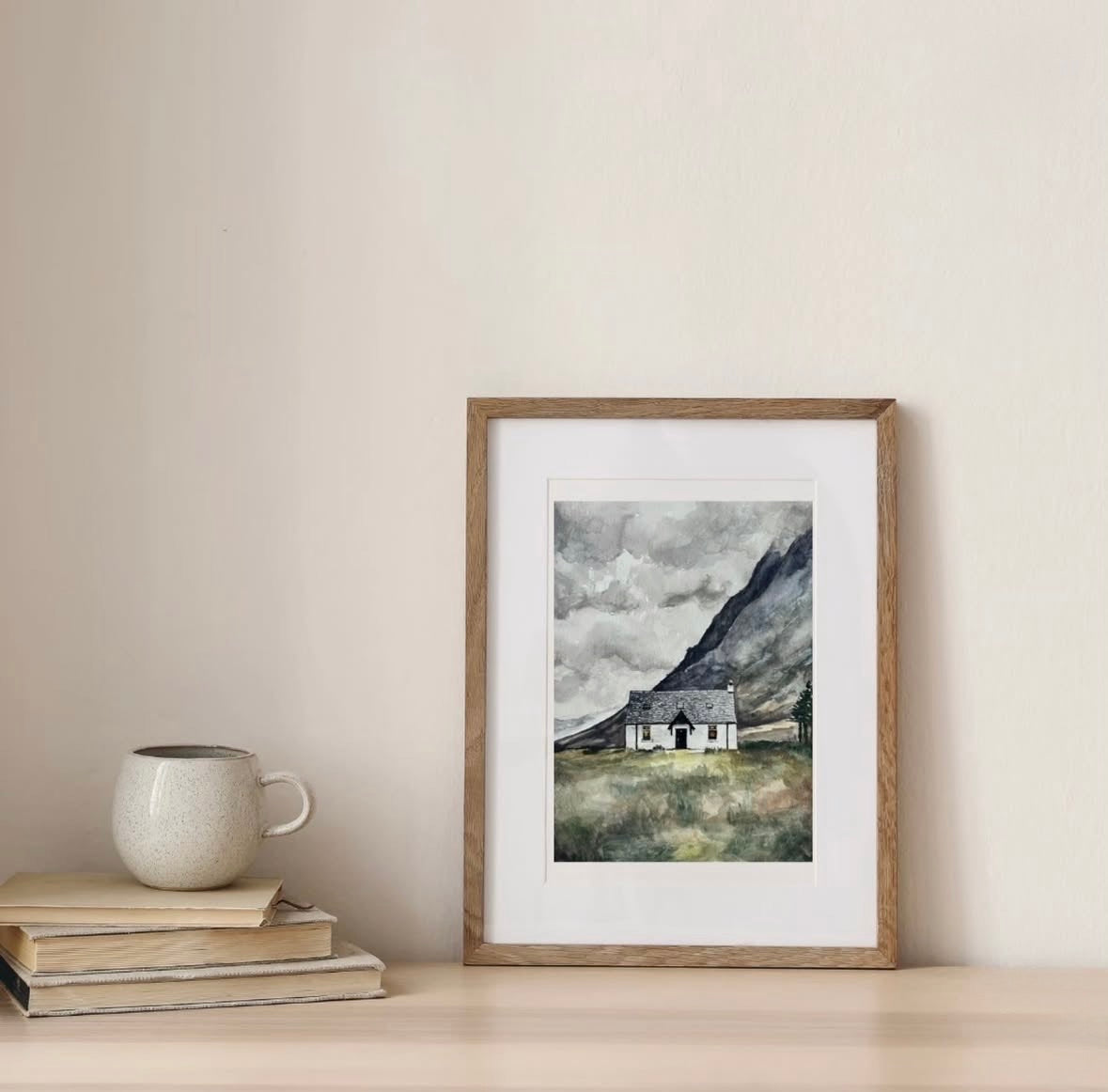 “The Little White Cottage” Print
