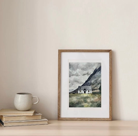 “The Little White Cottage” Print