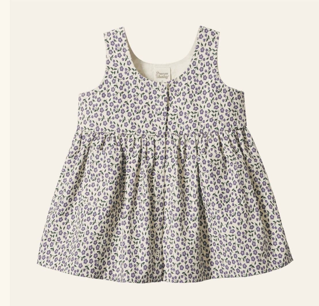 SALE was $69.95 - Amelia Pinafore / Briarwood Heron Print - Naturebaby