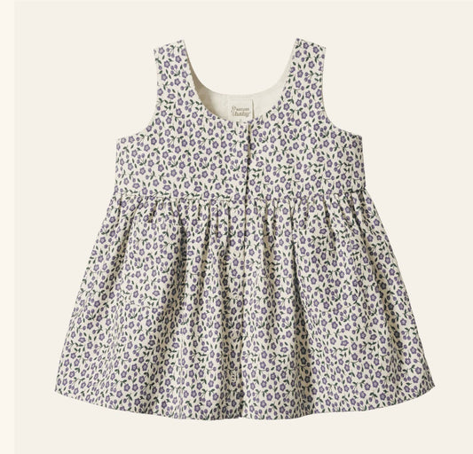 Amelia Pinafore / Briarwood Heron Print - Naturebaby