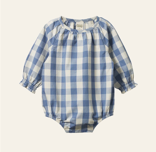 Meadow Bodysuit Gingham / Bluebelle Check - Naturebaby