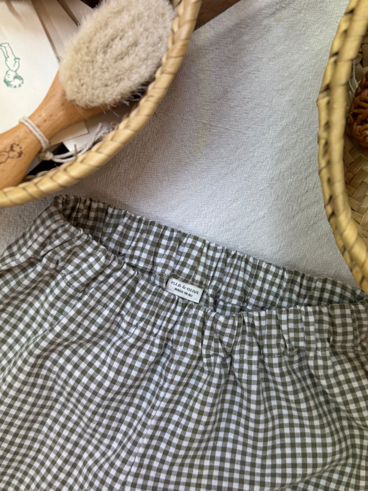Gingham Pants / Size 1y + 2y