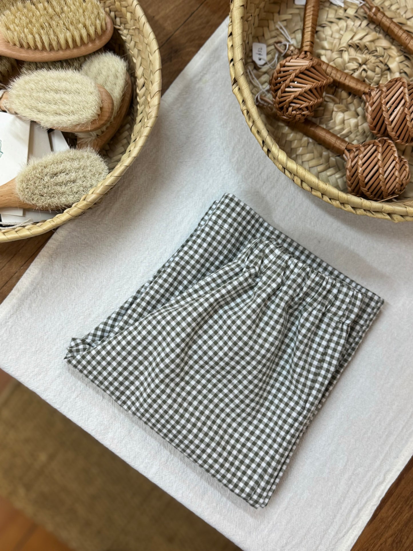 Gingham Pants / Size 1y + 2y