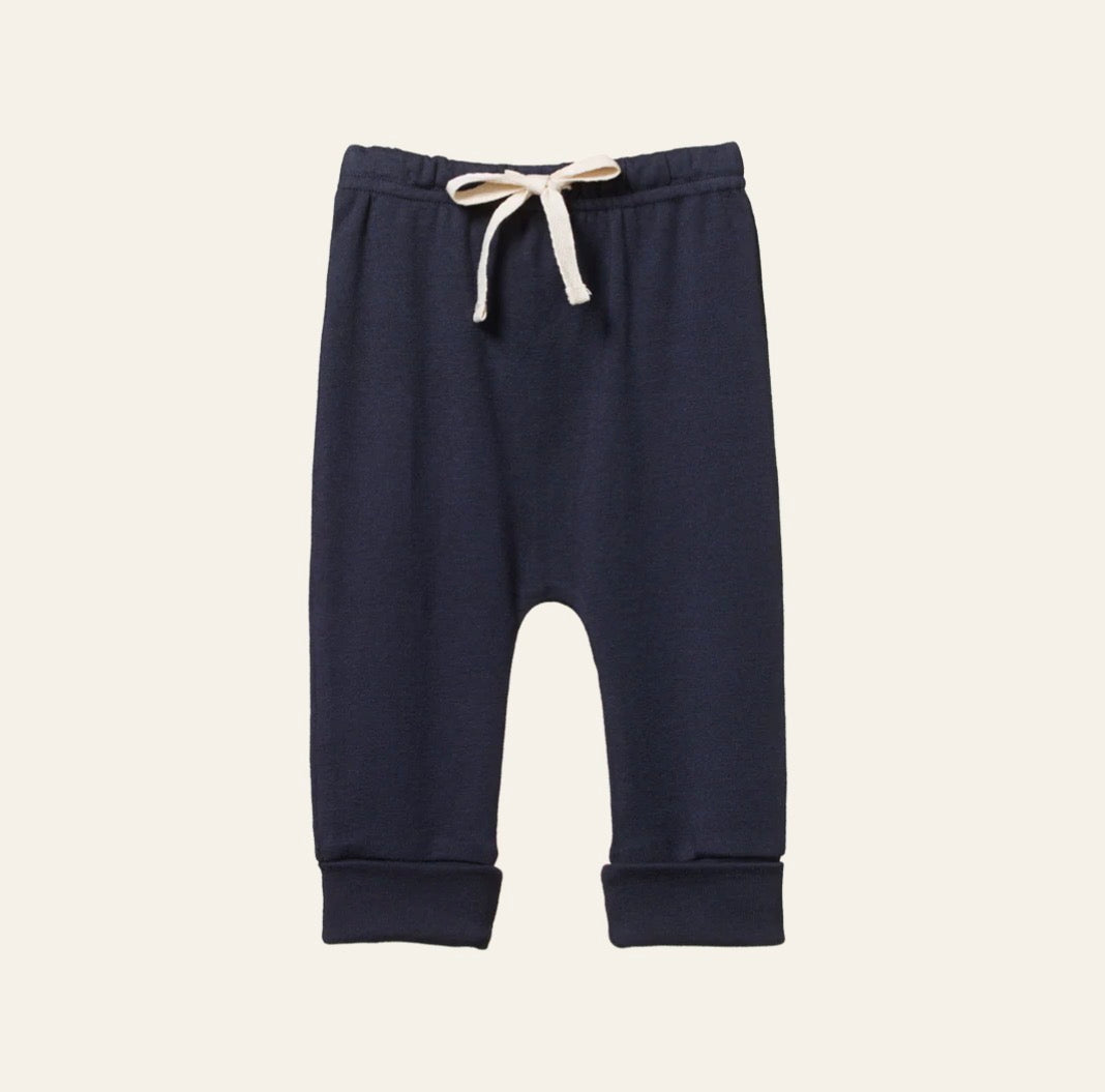 Cotton Drawstring Pants / Navy - Naturebaby