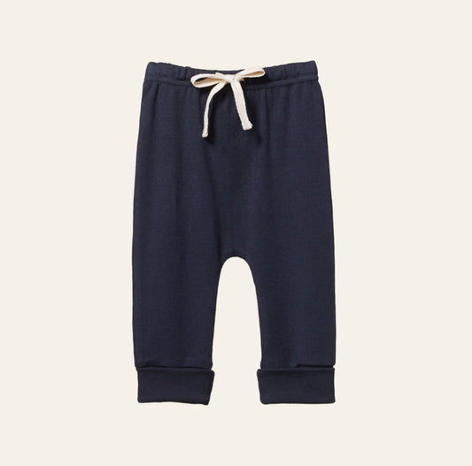 Cotton Drawstring Pants / Navy - Naturebaby