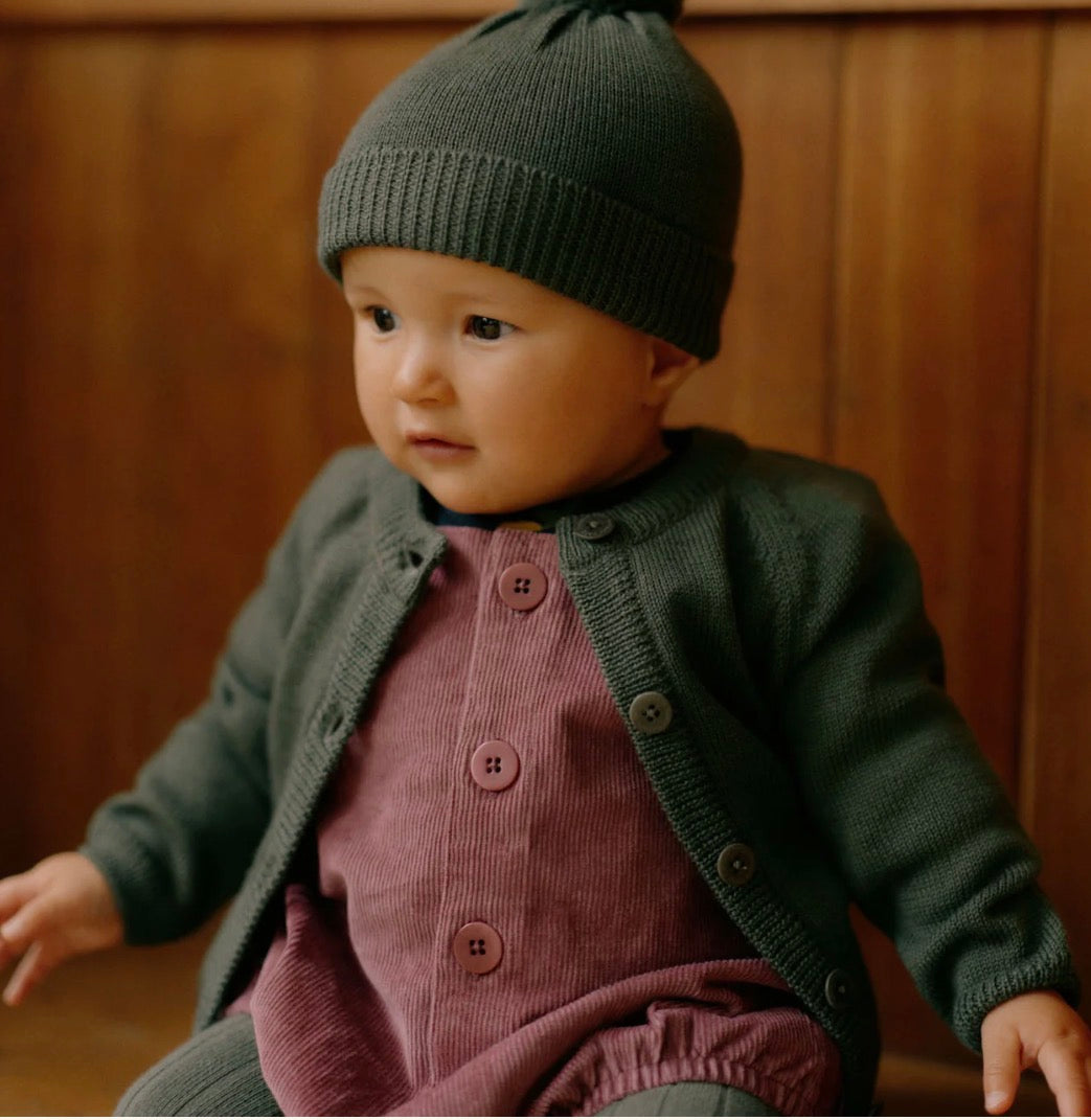 SALE was $79.95 - Merino Knit Cardigan - Thyme