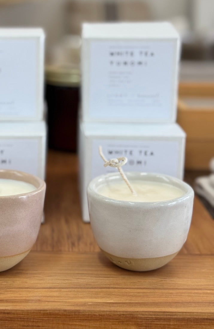 Light & Vessel Ceramic Candle ~ WHITE TEA