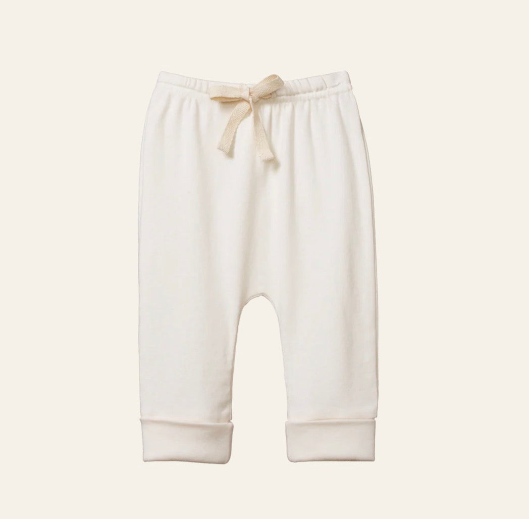 Cotton Drawstring Pants / Natural - Naturebaby