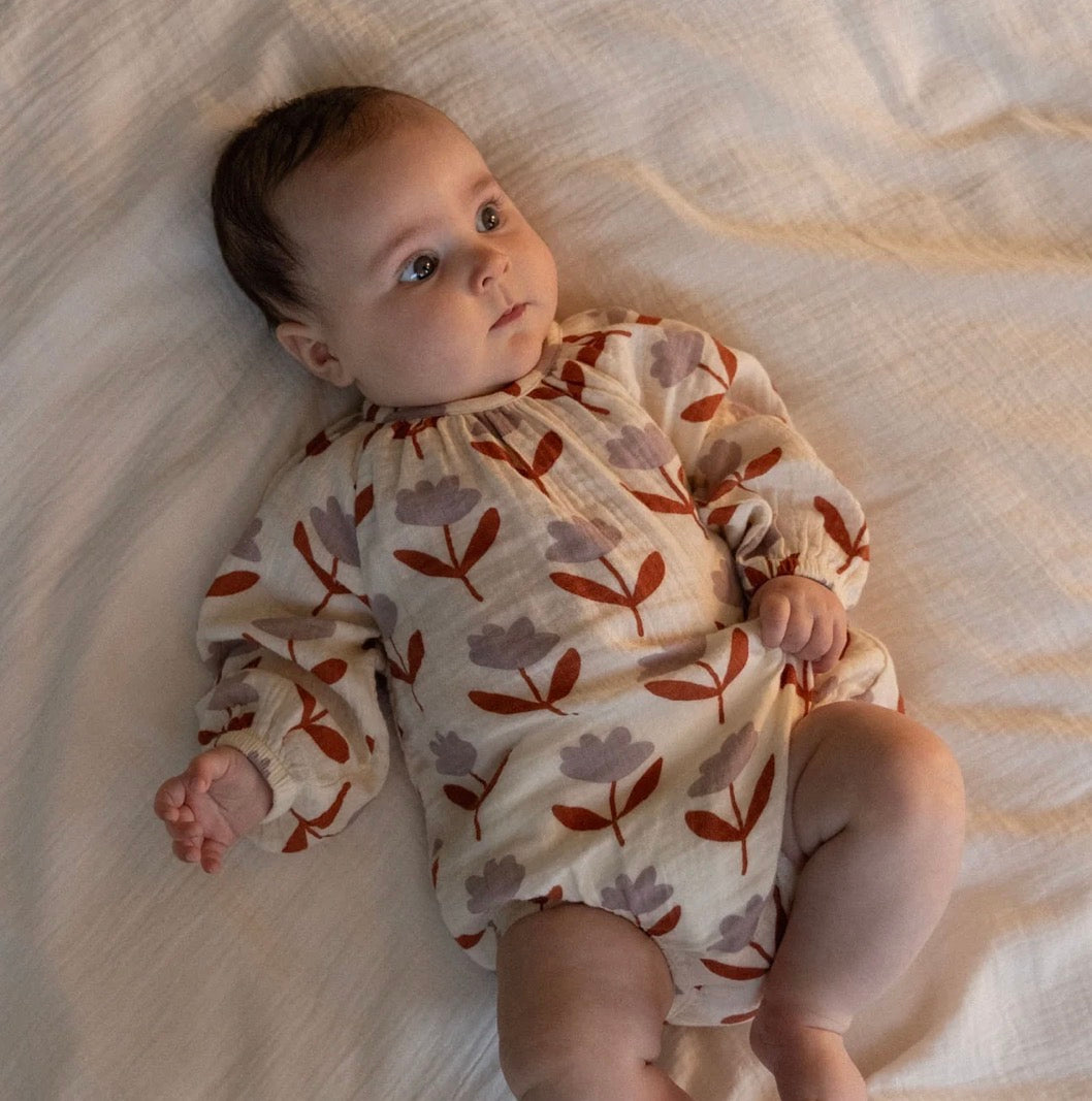Meadow Bodysuit Muslin ~ Fleurette Print