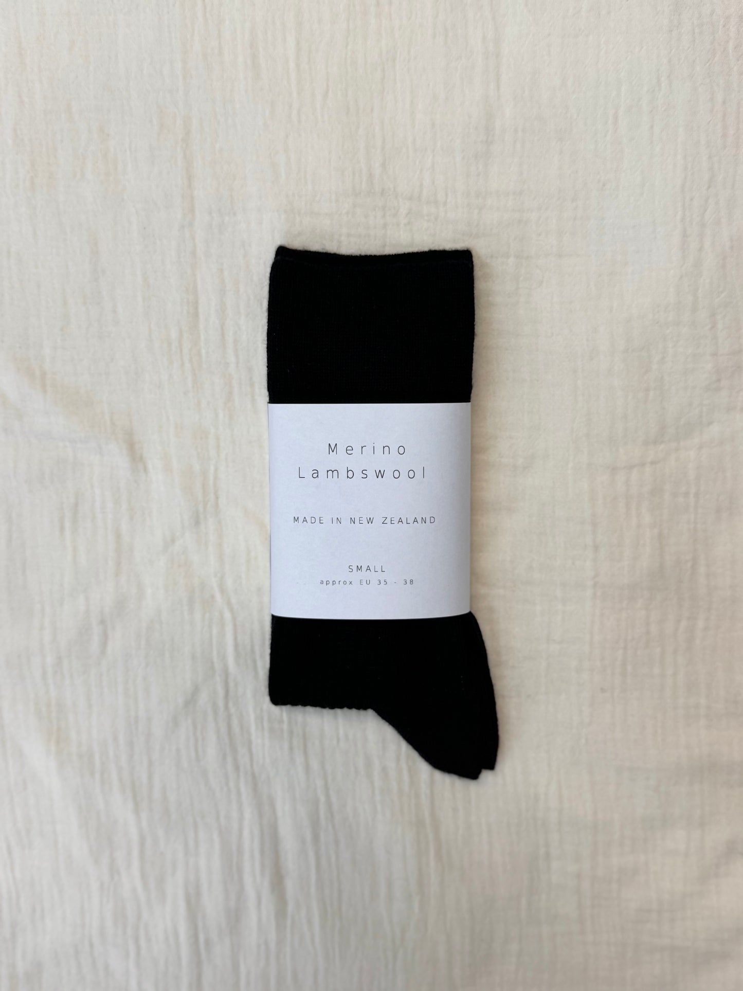 Lambswool Merino Socks ~ Black