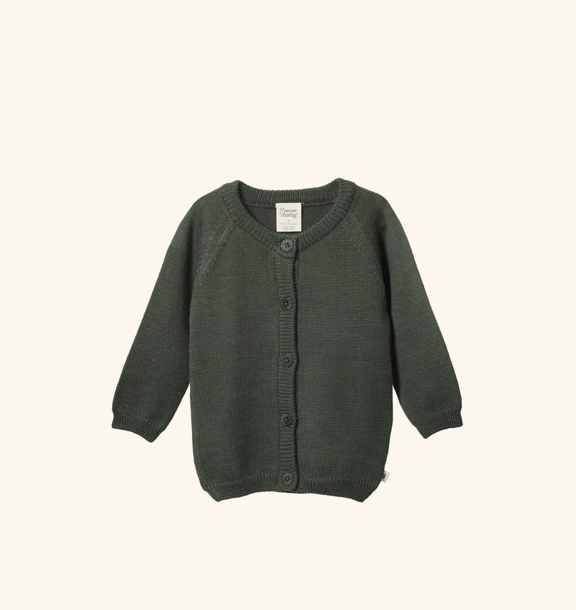 SALE was $79.95 - Merino Knit Cardigan - Thyme