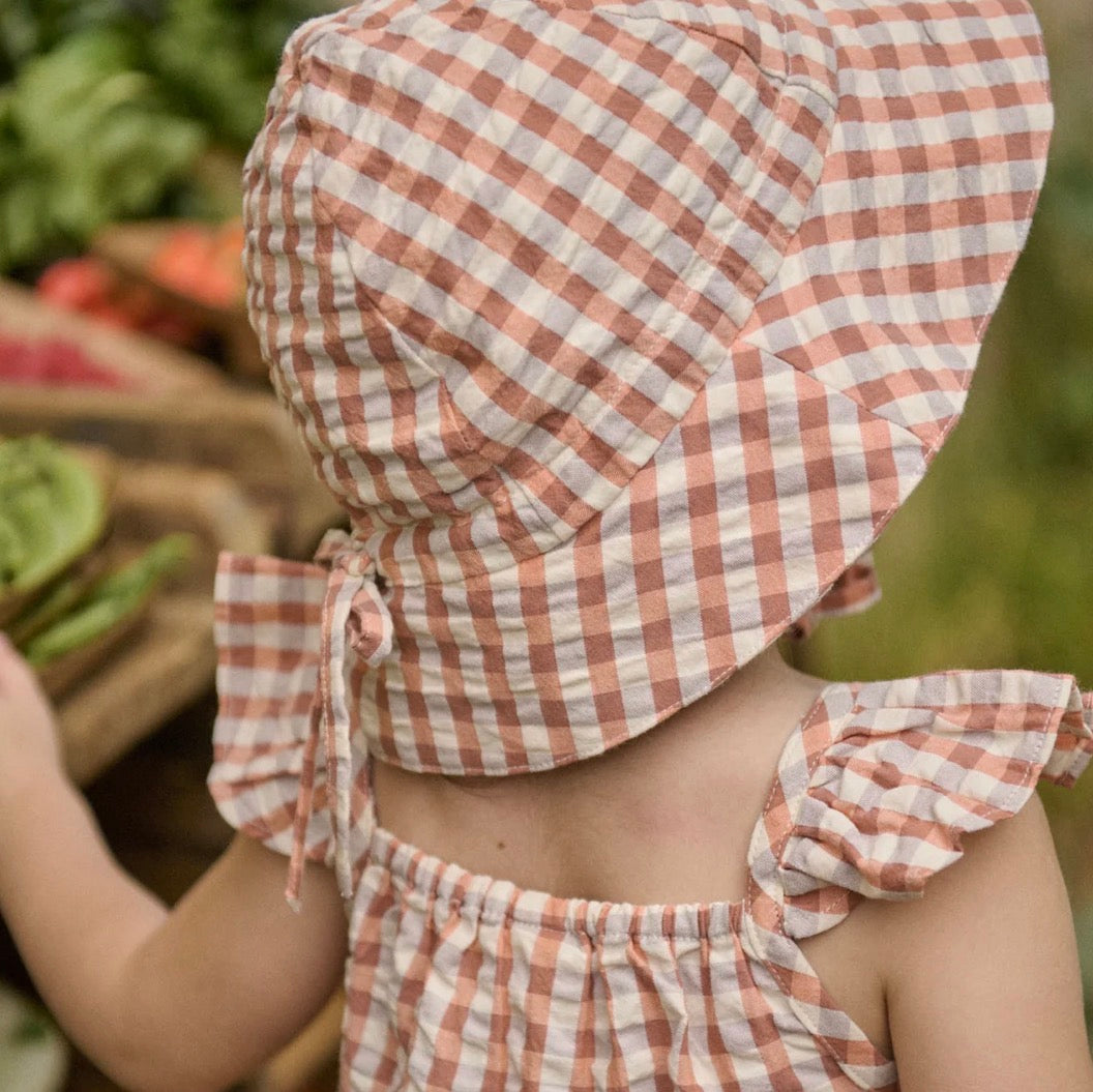 Sunhat Dandelion Gingham Print
