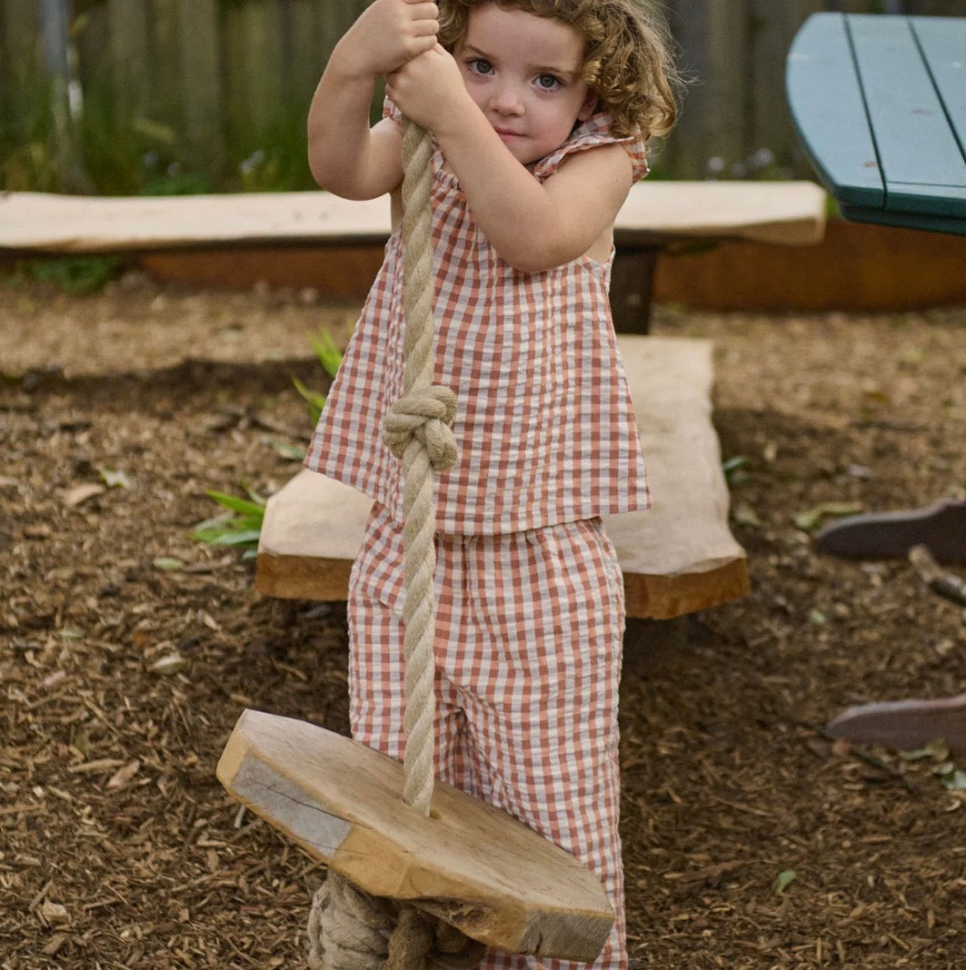 Pippin Pants Dandelion Gingham Nature Baby