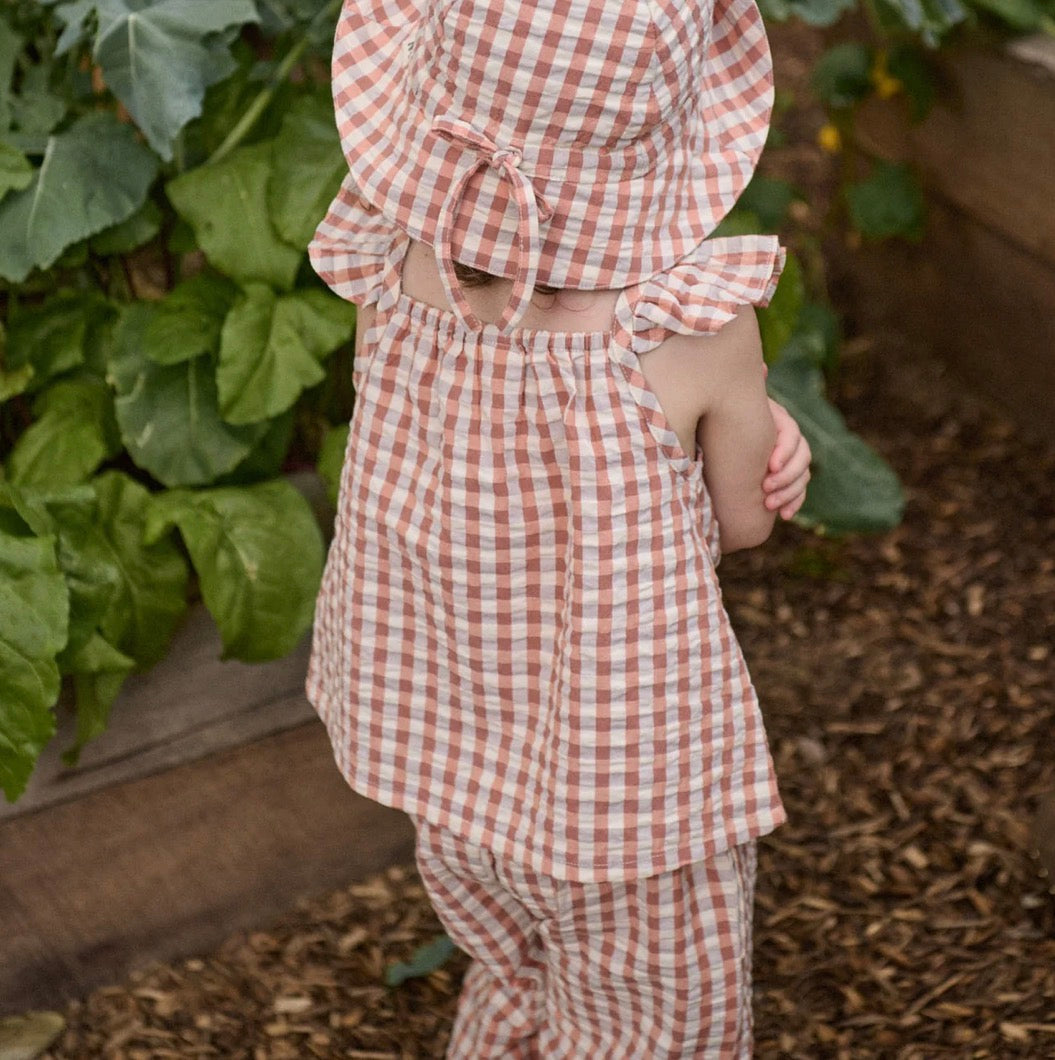 Sunhat Dandelion Gingham Print