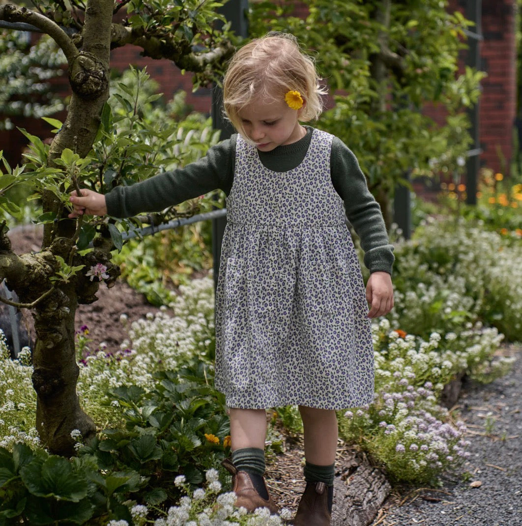 SALE was $69.95 - Amelia Pinafore / Briarwood Heron Print - Naturebaby