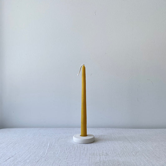 Simple Ceramic Candle Holder / White